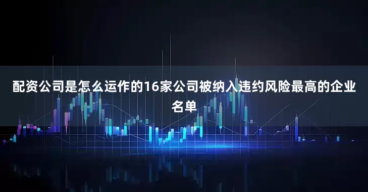 配资公司是怎么运作的16家公司被纳入违约风险最高的企业名单